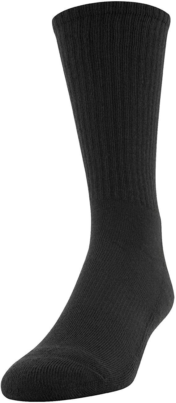 Wholesale Lot Men's Women Black Gray White Solid Sports Cotton Crew Socks 9-13 Unbranded - фотография #6