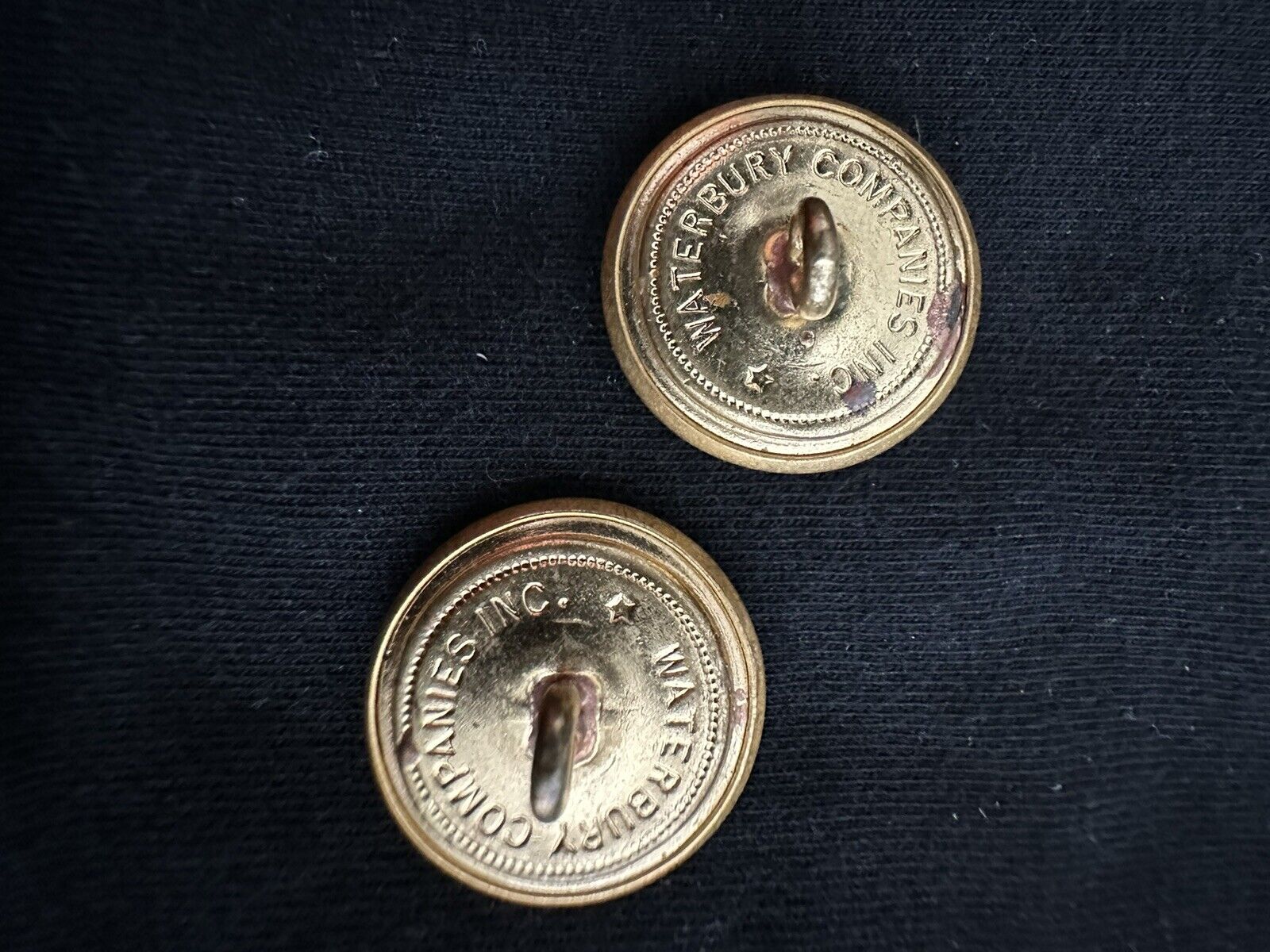Vintage Military Brass US Navy Waterbury Button Company Uniform Buttons (2) Без бренда - фотография #8