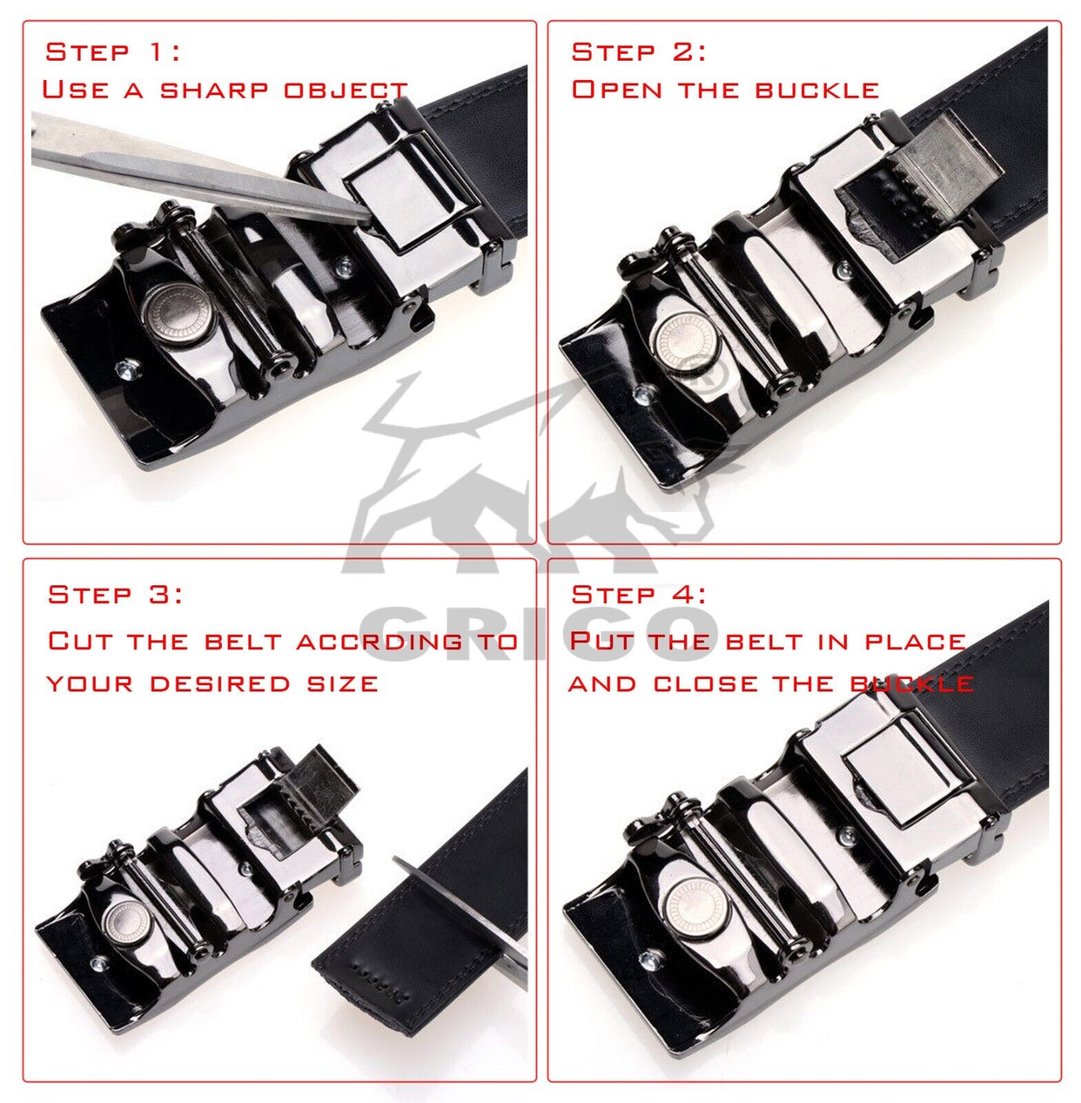 Genuine Leather Belt Mens Ratchet Dress Belts With Adjustable Automatic Buckle frentaly - фотография #7