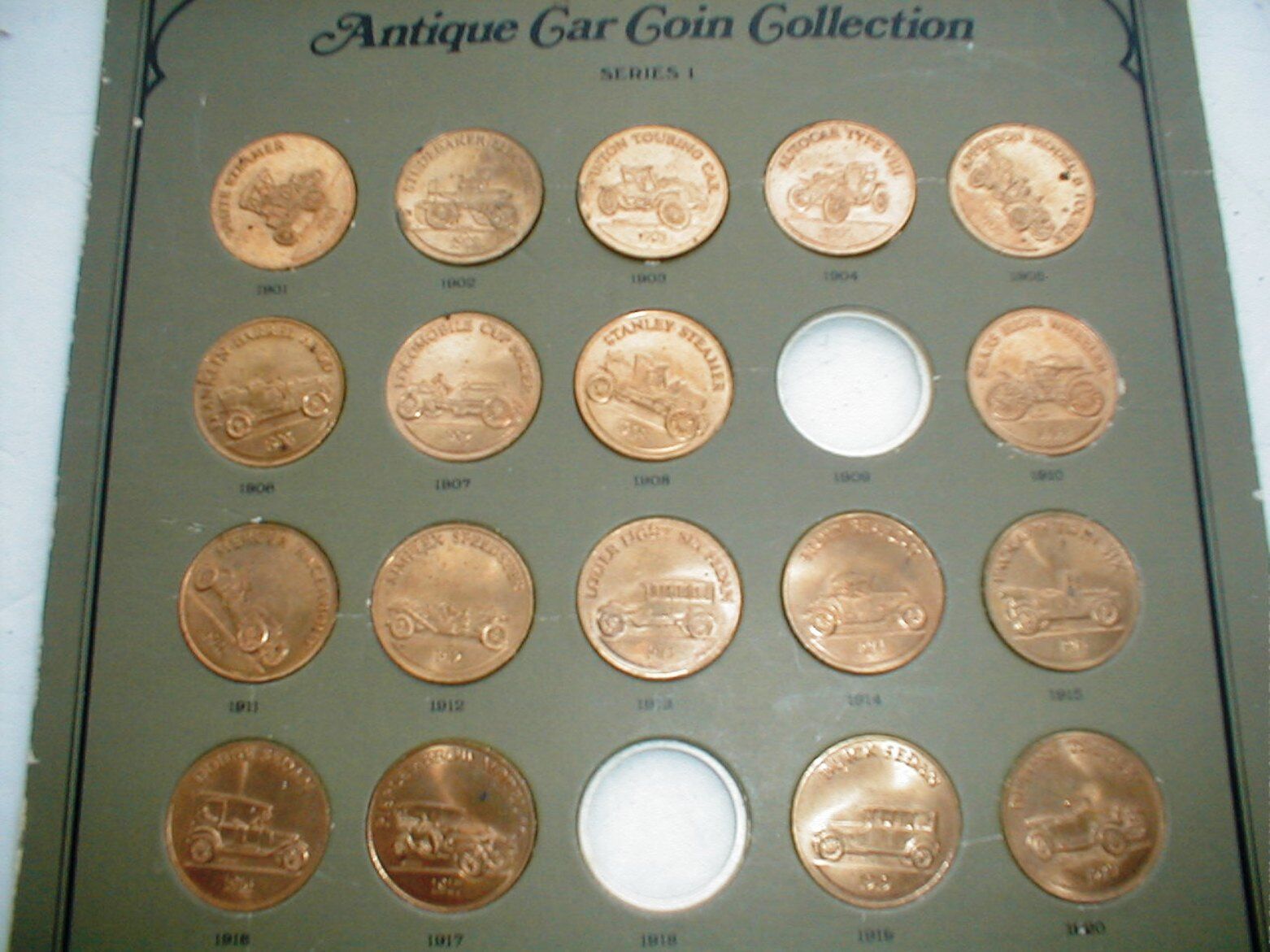 VTG FRANKLIN MINT ANTIQUE CAR BRONZE COIN 1968 COLLECTION for sale individually  Без бренда