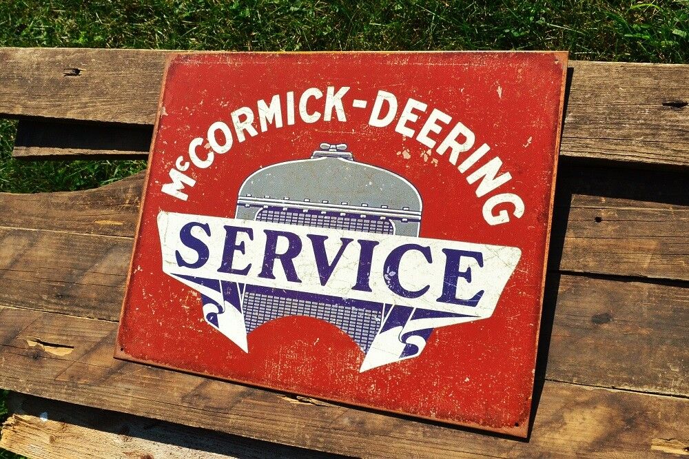 McCormick Deering Service Metal Tin Sign - IH - International Harvester Farmall International Harvester - фотография #3