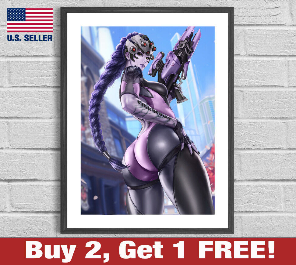 Overwatch Widowmaker 18" x 24" Poster Print Game Room Man Cave Decor Wall Art Без бренда