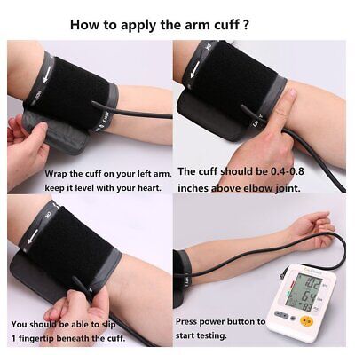 Automatic Digital Arm Blood Pressure Monitor Large BP Cuff Gauge Machine Meter LotFancy - фотография #5