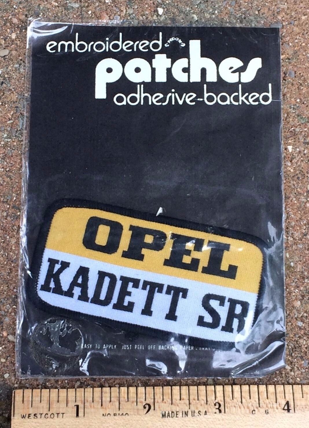 NIP Vintage Opel Kadett SR Euro Car Automobile Adhesive Patch Badge Без бренда