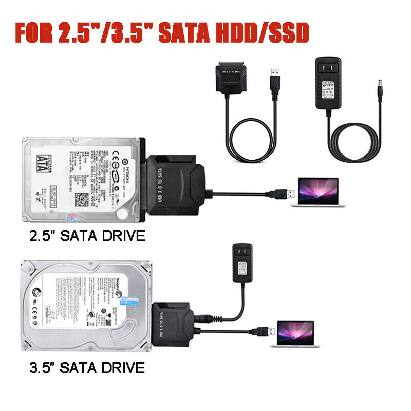 USB 3.0 to SATA Converter, Adapter for 2.5"/3.5" SATA HDD/SSD Hard Drive Disks Agptek Does Not Apply - фотография #9