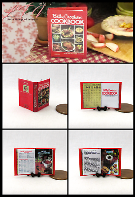 BETTY CROCKER'S COOKBOOK 1:12 Scale Miniature Readable Illustrated Book Little THINGS of Interest N/A - фотография #2
