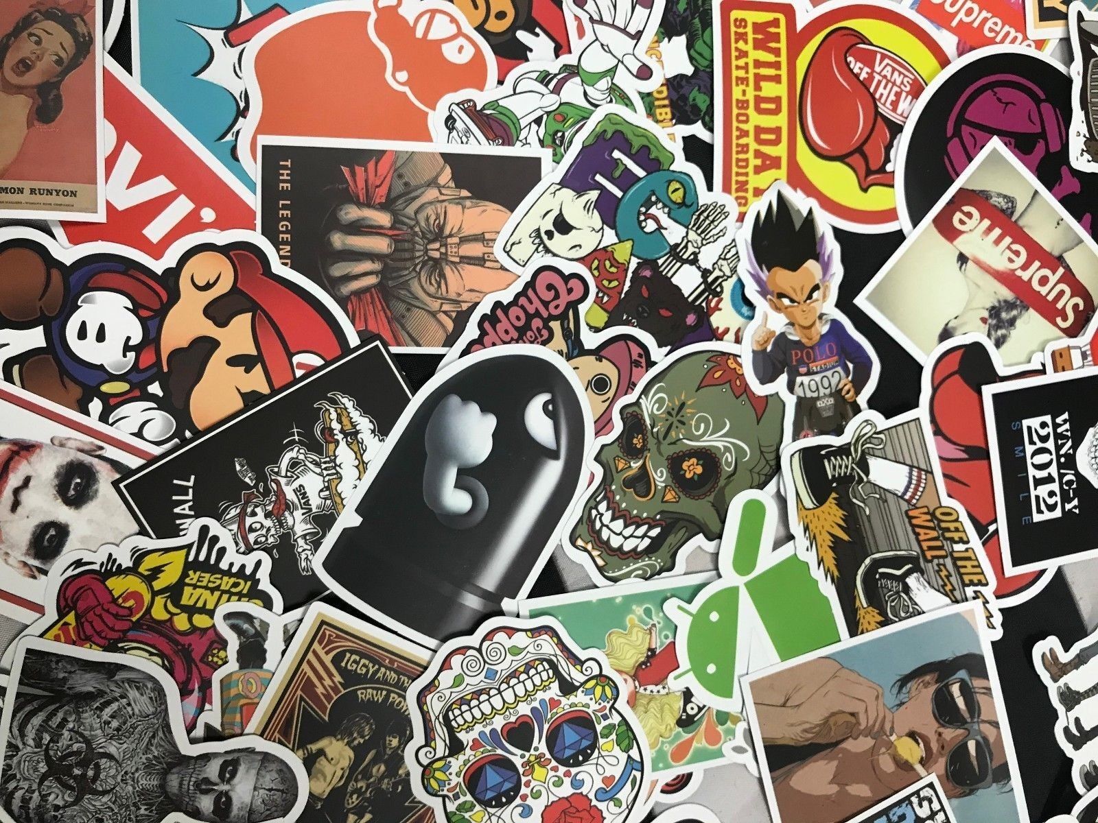 Lot 100 Random Vinyl Laptop Skateboard Stickers bomb Luggage Decals Dope Sticker Unbranded Does Not Apply - фотография #8
