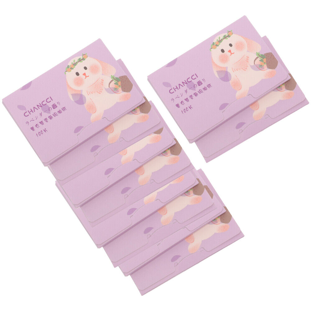10 Box Oil Blotting Sheets Portable Beauty Blotters for Skin Care Purple None QT1633280WY7KDYU - фотография #7