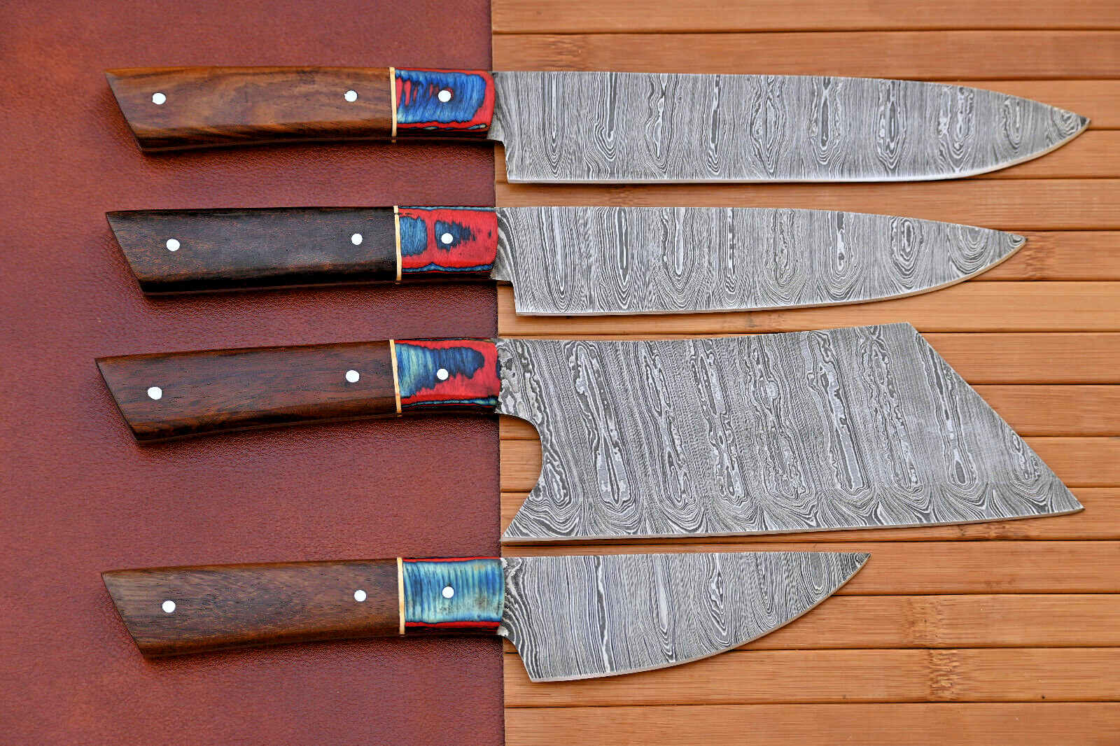 Custom Made Damascus Chef Knife Set Kitchen Cutlery - Hand Forged Damascus 2321 Chef Knife 2321 - фотография #2