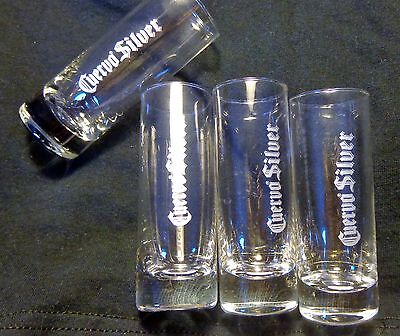 Jose Cuervo Tequila - Set of 4 Shot Glasses - Silver Lettering - NEW Без бренда
