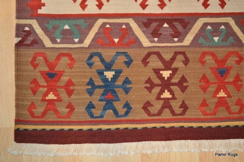HANDMADE 5x7 ft. 100% wool SOUTHWESTERN Navajo design INDIAN  hand woven kilim Pamir Handmade-rug - фотография #5