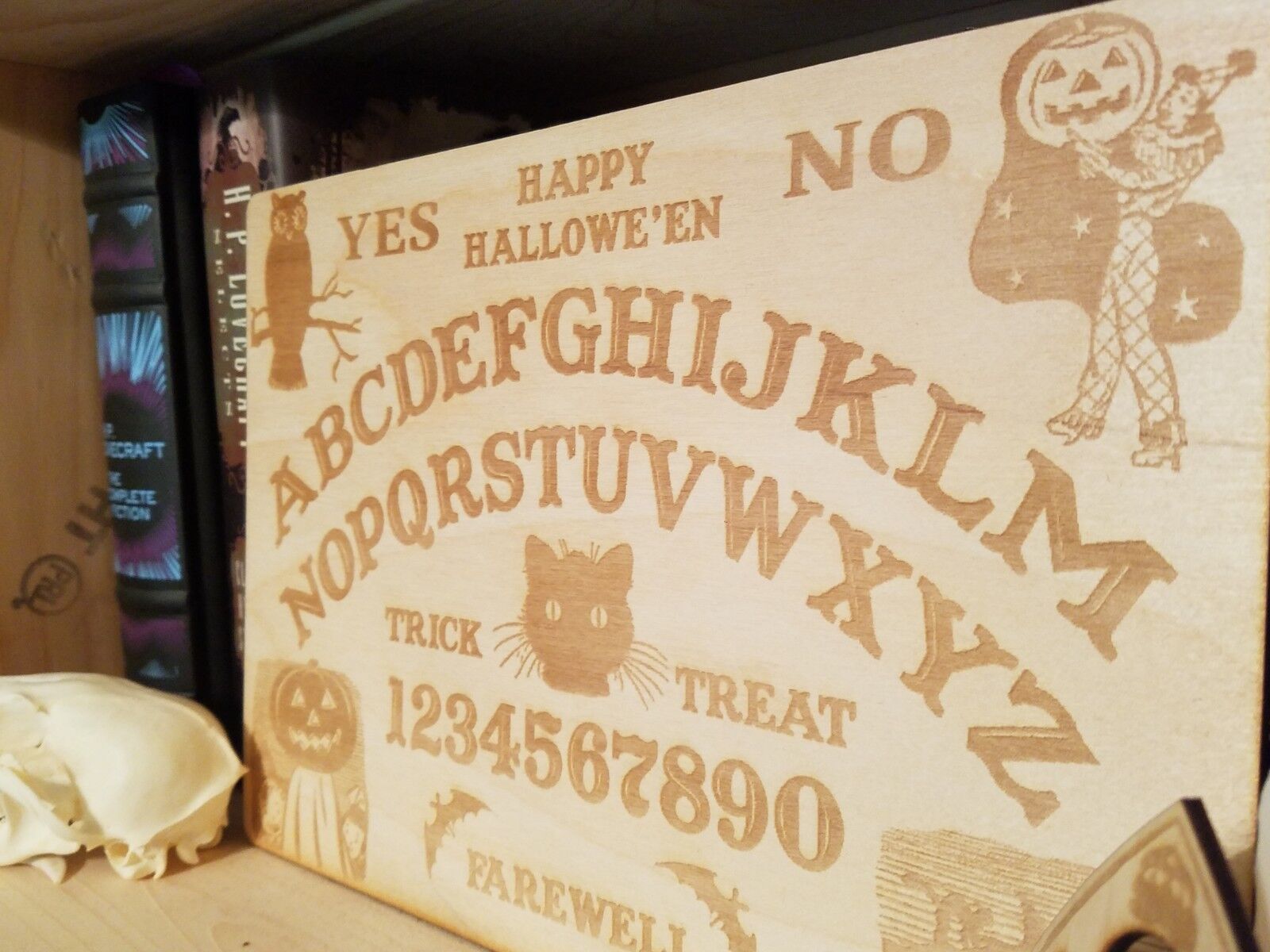 Wooden Vintage Halloween Ouija Board & Planchette | Handmade Wood Spirit Board DC Maker Labs - фотография #8