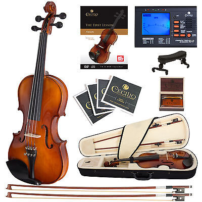 Cecilio CVN-300 Ebony Fitted Violin 4/4 3/4 1/2 1/4 1/8 Cecilio CVN-300+SR+92D+FB1