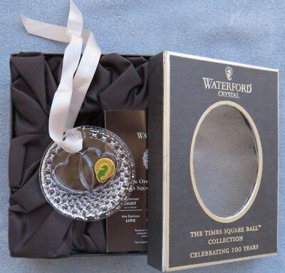 Waterford Times Square 2011 Disc Disk Ornament Let There Be Love NEW in Box Waterford - фотография #2
