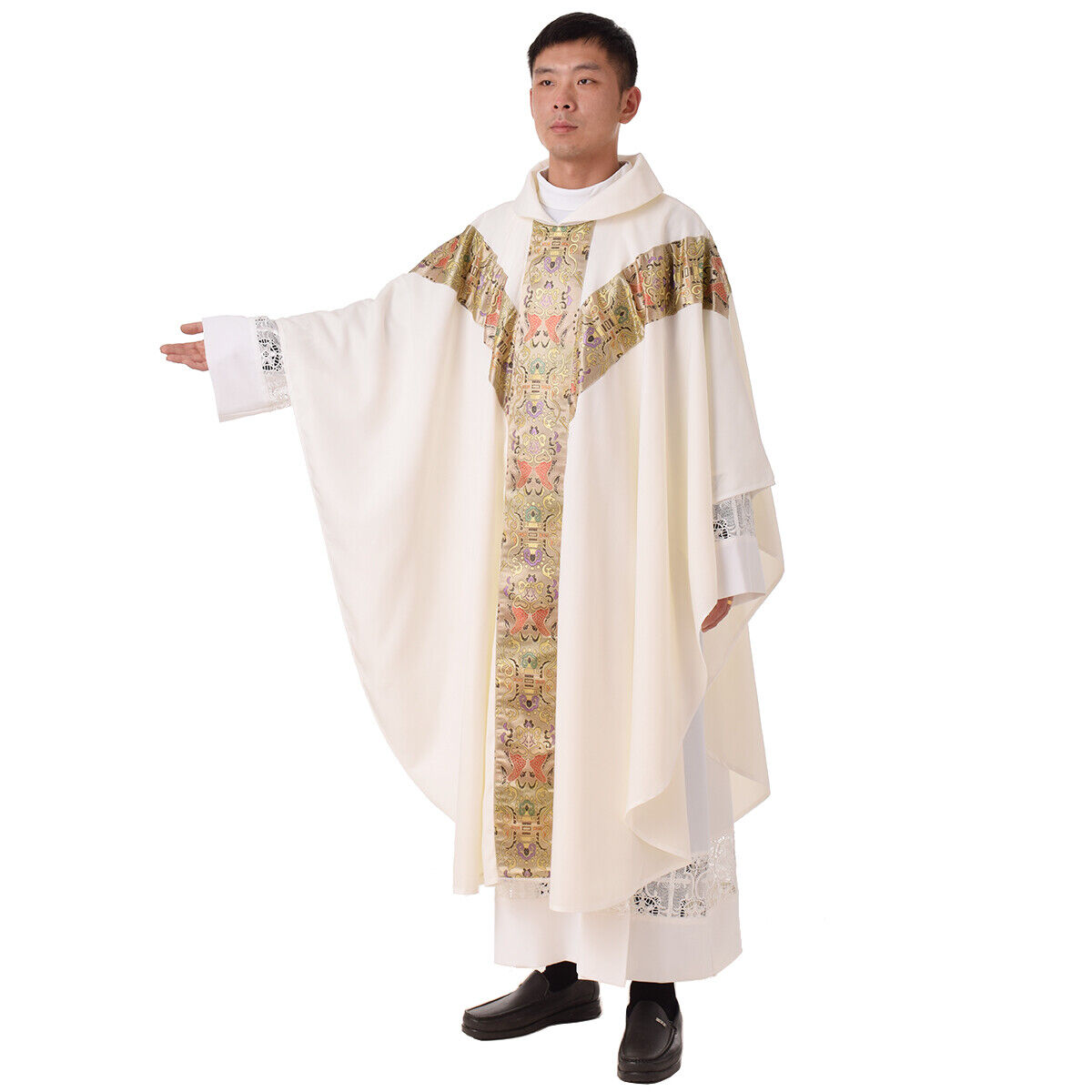 Church Clergy Vestments Catholic Priest Chasuble Cope J032 Robe with stole Blessume - фотография #6
