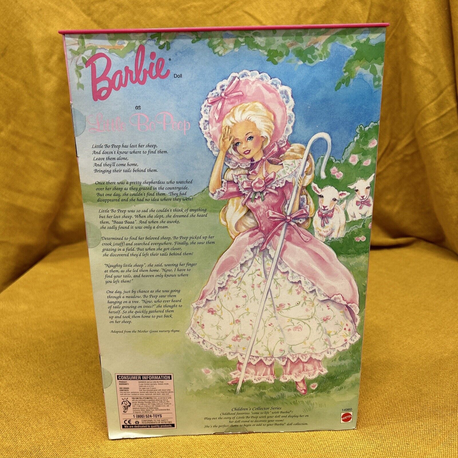 Barbie as Little Bo Peep Children's Collector Edition Doll 1995 Mattel #14960 Mattel 14960 - фотография #7