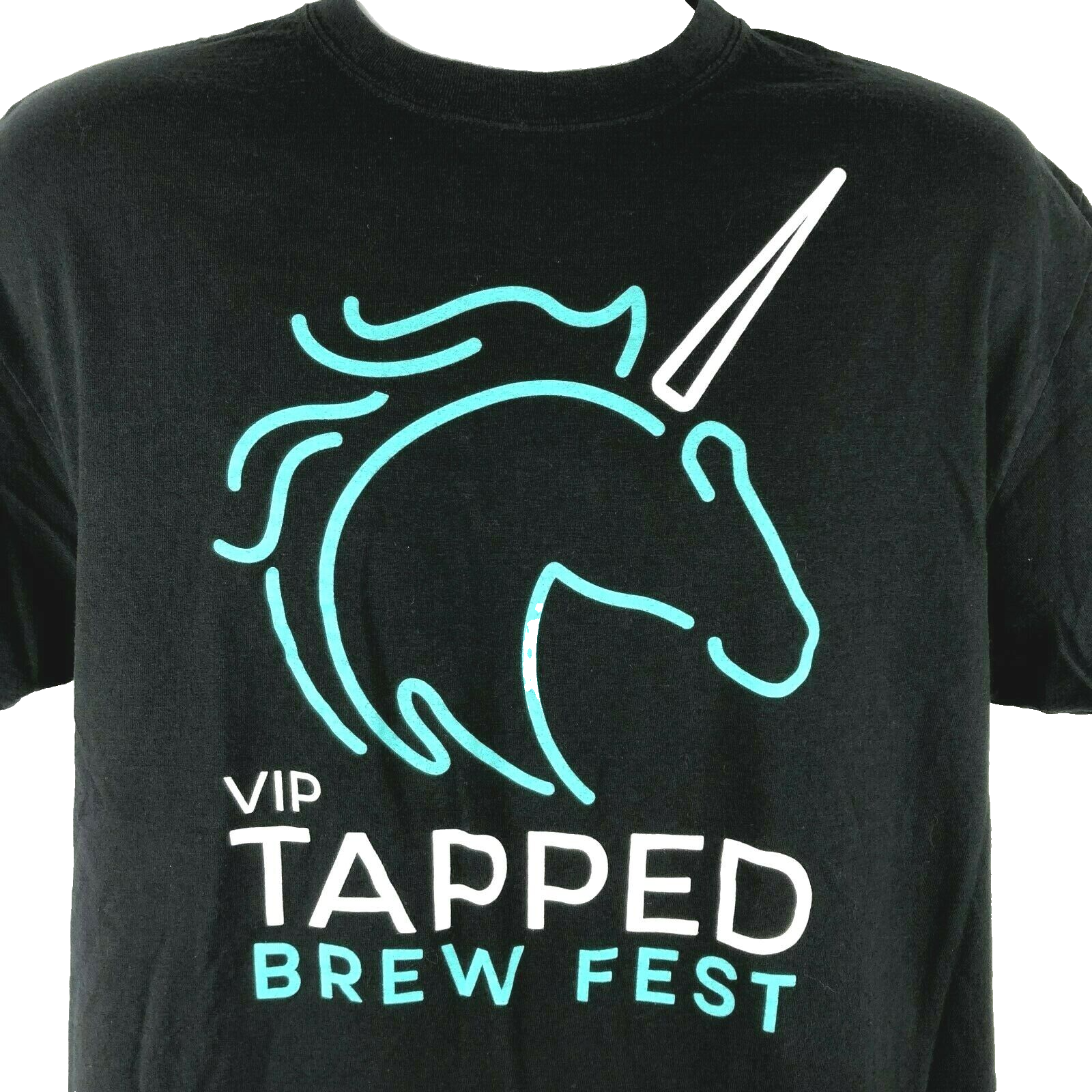 Unicorn Tapped Brew Fest VIP T-Shirt sz Large Mens Beer Fest No Location or Date Tapped