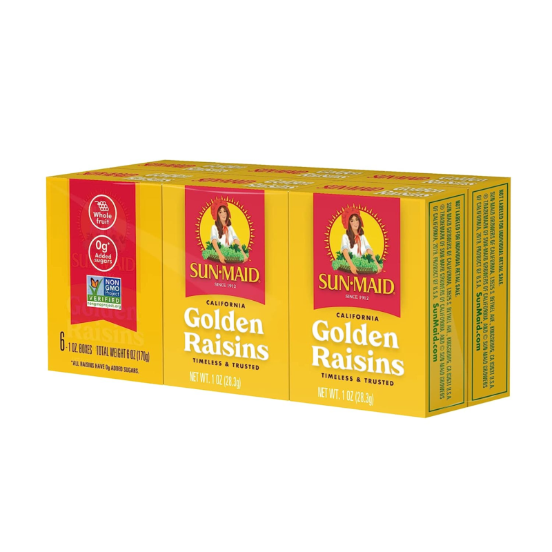 California Golden Raisins - (72 Pack) 1 Oz Snack-Size Box - Dried Fruit Snack fo Does not apply - фотография #3