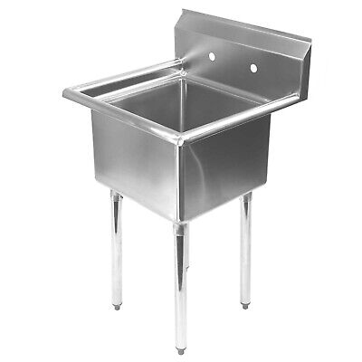 Stainless Steel Utility Sink for Commercial Kitchen - 23.5" Wide GRIDMANN Does Not Apply