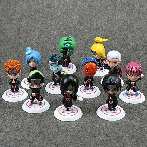 11 Pcs/Set Naruto Akatsuki Cute mini Chess Figures Cake Topper Statue Toys Gift  MINI Animator Doll - фотография #3