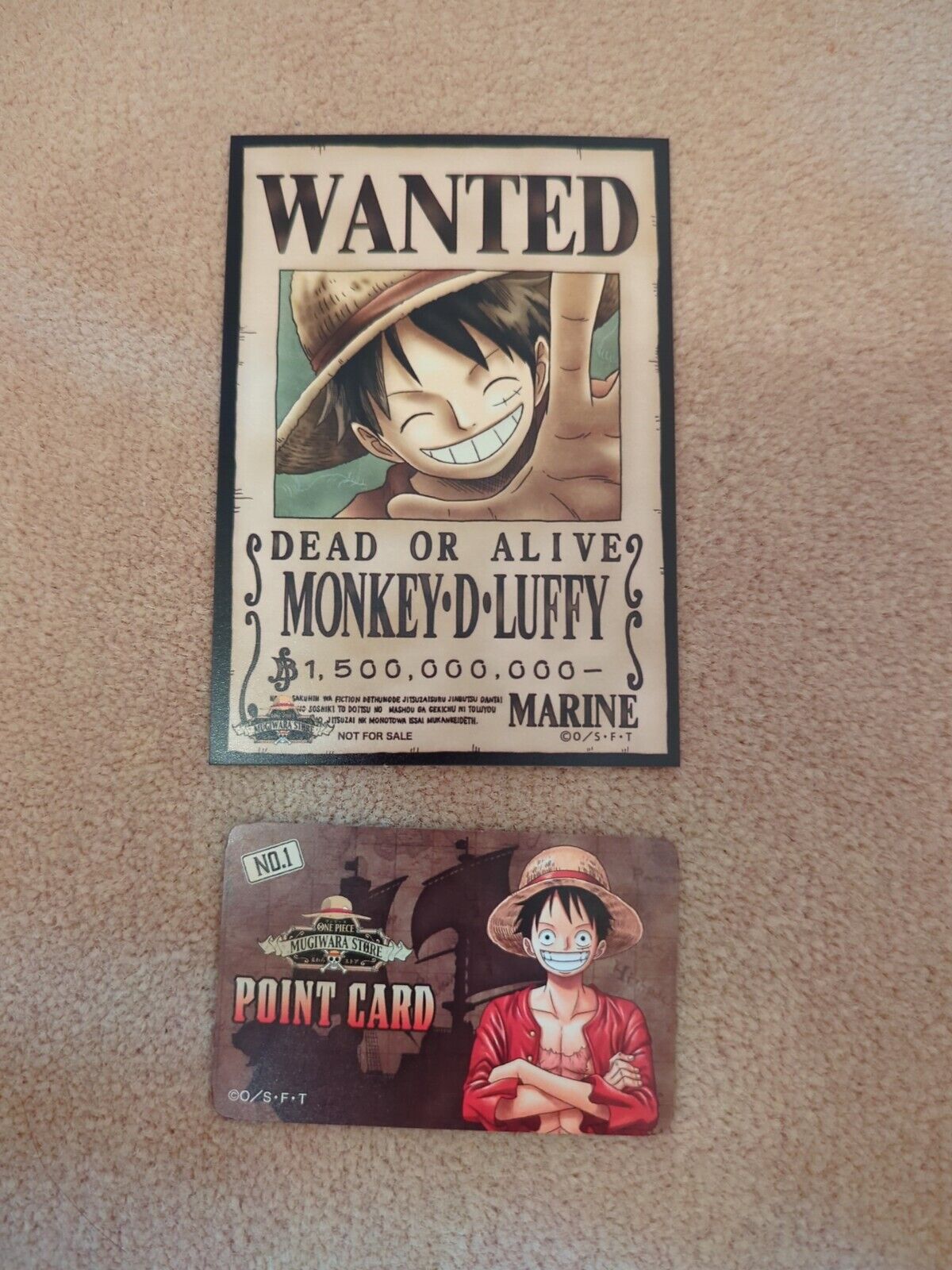 One Piece Wanted Mini Poster Bromide Card 01 Monkey D. Luffy Mugiwara Store Gift Без бренда