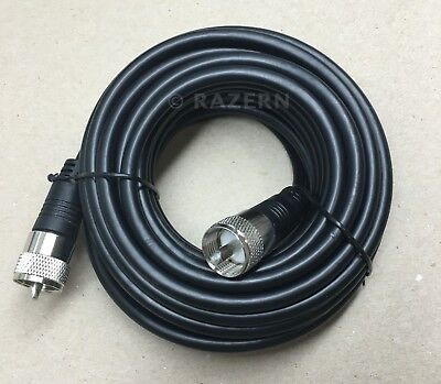 NEW 20 ft RG8X coaxial coax antenna cable UHF male PL-259 connectors ham radio Steren 205-720
