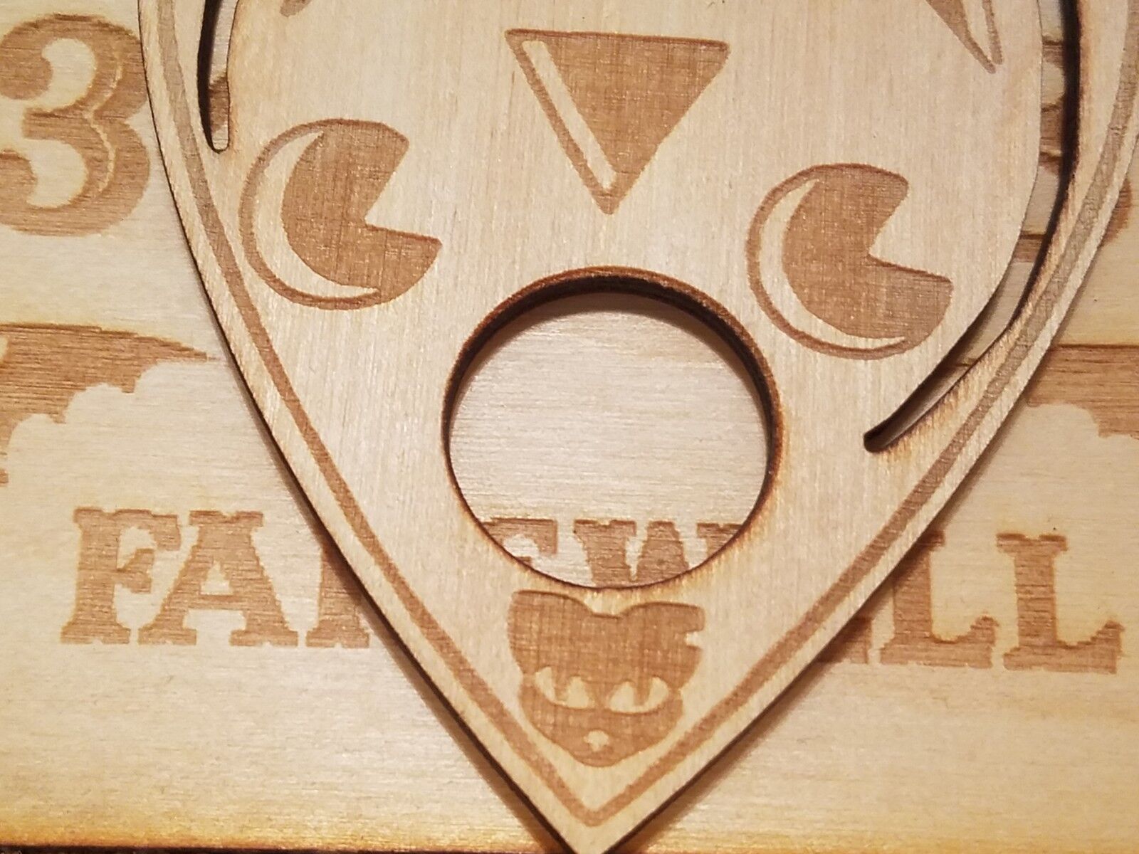 Wooden Vintage Halloween Ouija Board & Planchette | Handmade Wood Spirit Board DC Maker Labs - фотография #10