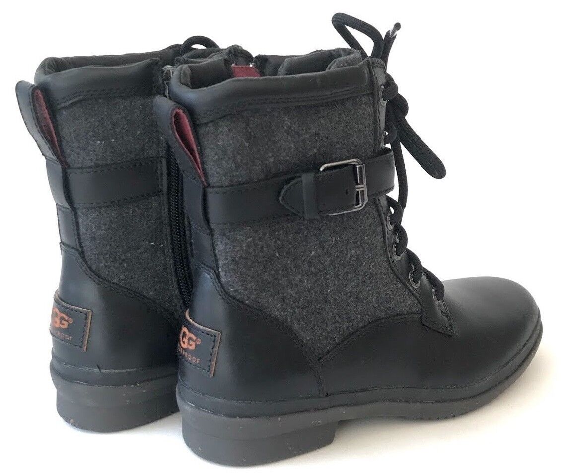 Ugg Kesey Womens Boot Waterproof Full-Grain Leather Wool-Blend Black or Chestnut UGG Australia Kesey - фотография #7