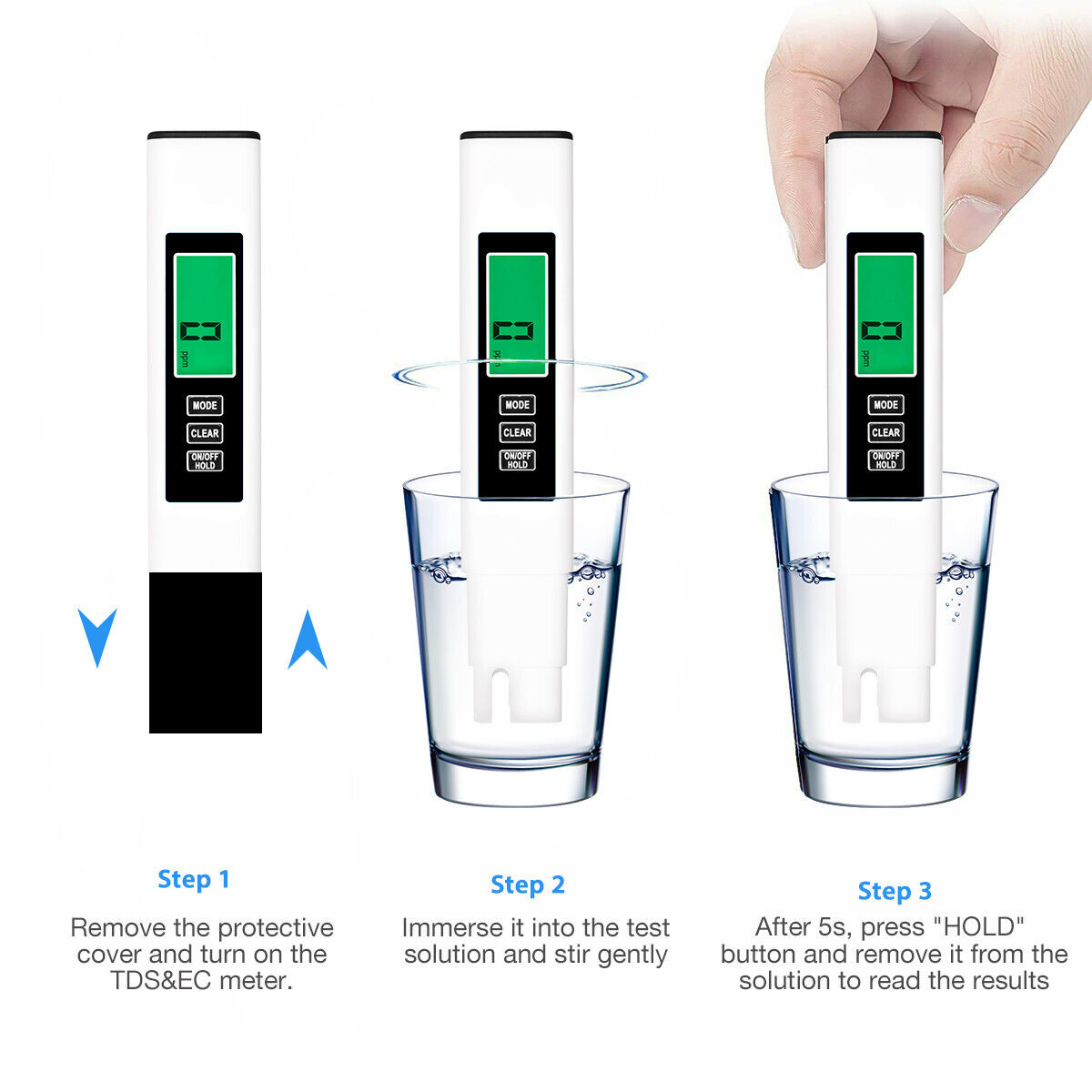4in1 TDS PPM Meter Digital Tester Home Drinking Water Quality Purity Test Tester Unbranded - фотография #2