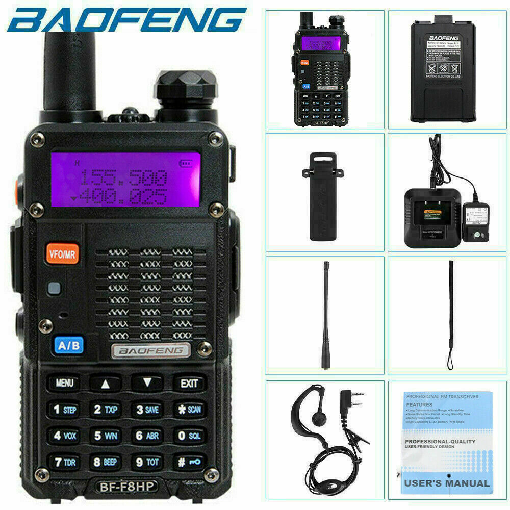 BaoFeng BF-F8HP 8W TRI-POWER Two Way Ham Radio Walkie Talkie w/ Accessories US Baofeng Does not apply