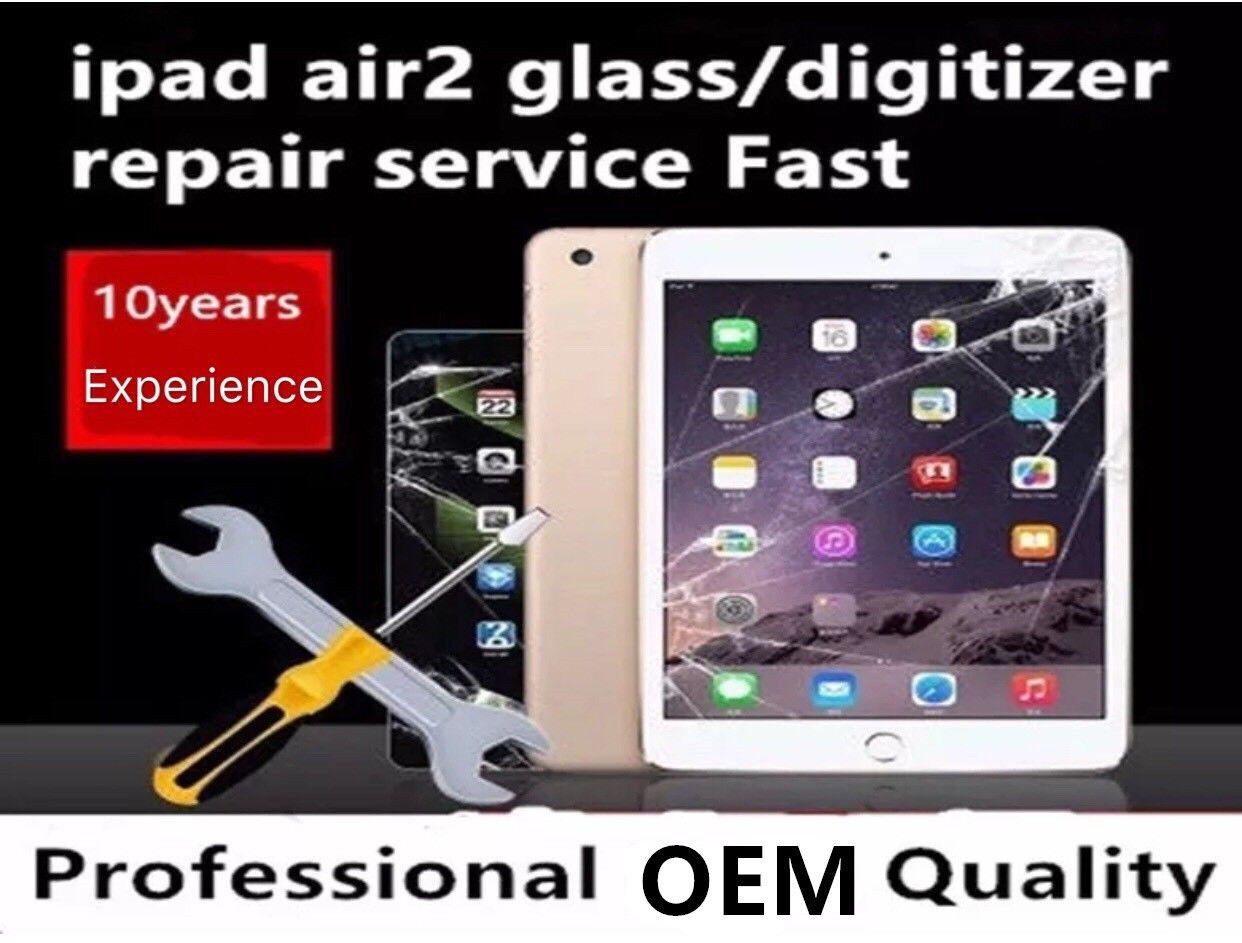 Apple iPad Air 2 LCD Digitizer Glass Screen Replacement Repair Service Fast!!! Без бренда