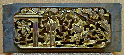 19th Century Chinese Antique Hand Carved Furniture Panel Без бренда - фотография #2