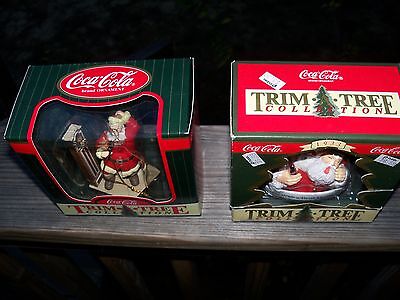 Coca Cola Trim-A-Tree Sundblom Santa Collection Lot of 2 dated 1992 & 1999 NIB Coca-Cola - фотография #5