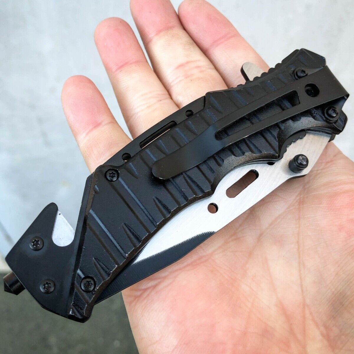 8.25" Military USMC MARINES Assisted Folding Rescue Pocket Knife Multi Tool NEW Defender Does Not Apply - фотография #3