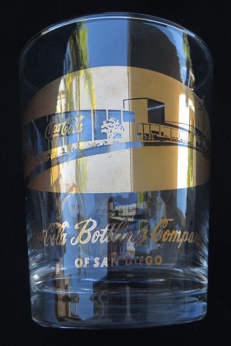 Coca Cola Bottling Company Glass San Diego Gold Coke 1960s Без бренда - фотография #8