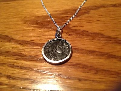 Ancient Roman Coin Necklace Pendant Jewelry  Authentic Natural Patina Roman Coin Без бренда