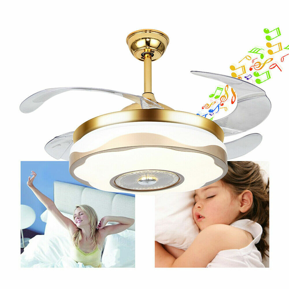 Invisible Ceiling Fan Light 42'' Bluetooth & Night Light Remote Control Mute 70W Unbranded Does Not Apply - фотография #4