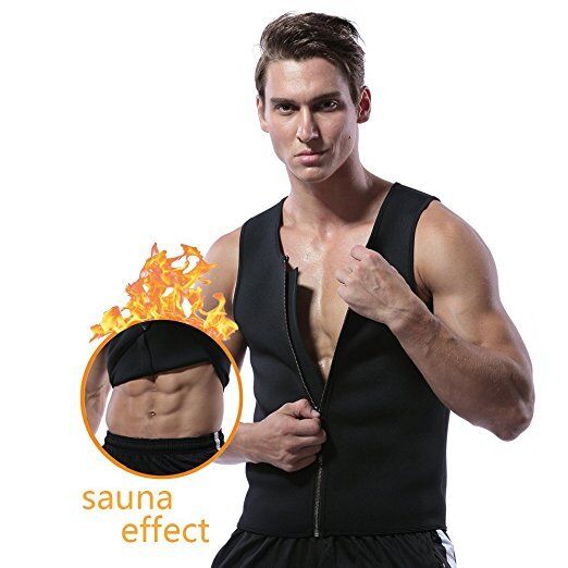 Mens Weight Loss Waist Trainer Vest Sauna Sweat Body Shaper Tank Slimmer Trimmer Unbranded - фотография #4