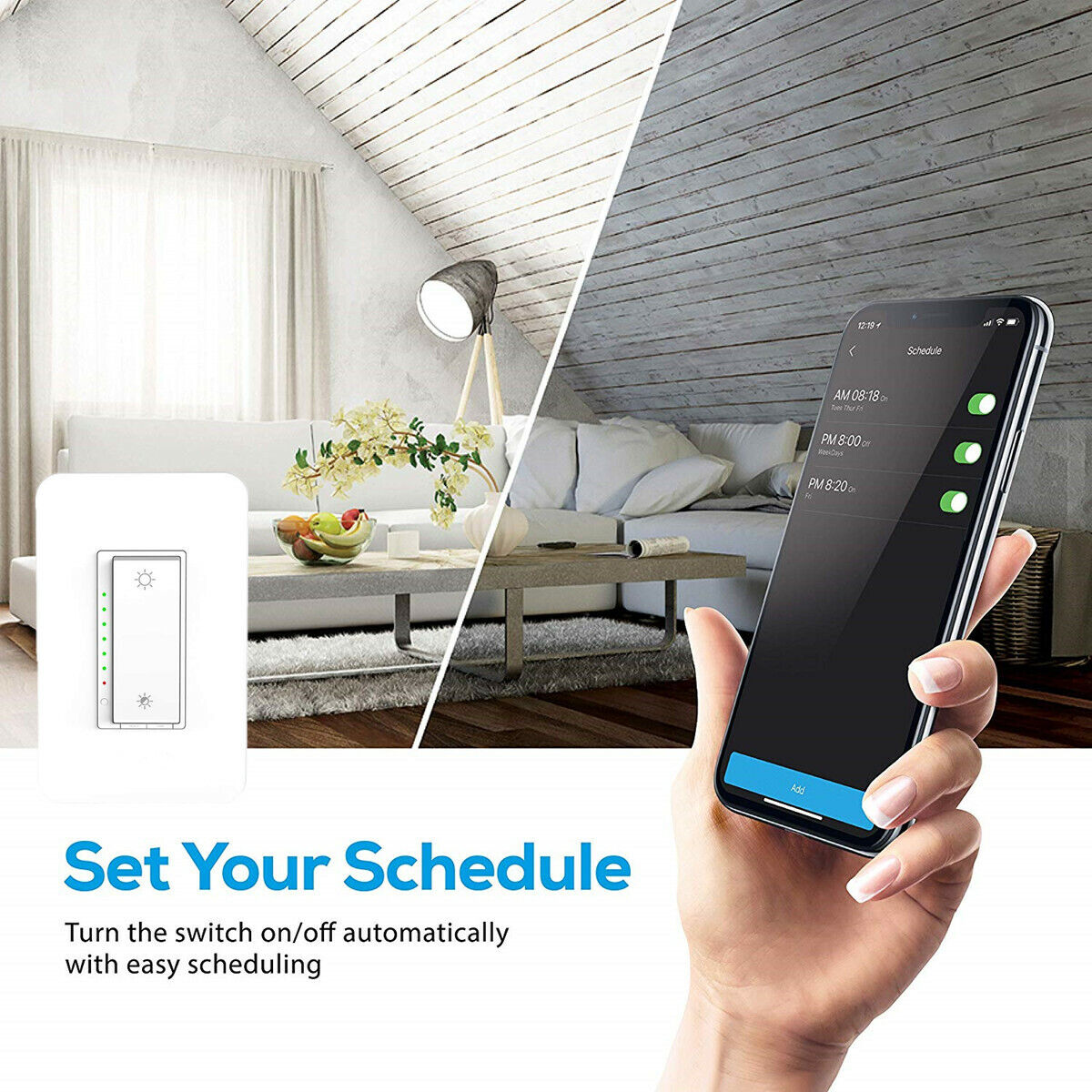 Smart WIFI Light Switch Remote Alexa Google Home IFTTT Voice Control Smart Life  nexete ks602 - фотография #4