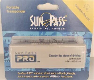 Sunpass Sun Pass Transponder Portable Prepaid Toll Program for Florida Only SunPass K20