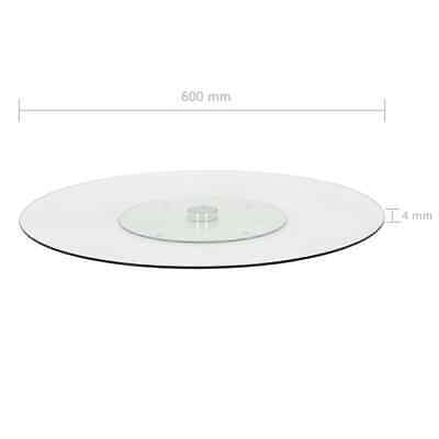 Rotating Serving Plate Turntable Serving Tray Transparent Tempered Glass vidaXL  vidaXL 249498 - фотография #5