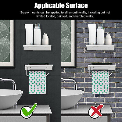 2pcs Toilet Paper Holder w/ Shelf Wall Mount Tissue Roll Rack for Bathroom Stand EEEKit Does Not Apply - фотография #7