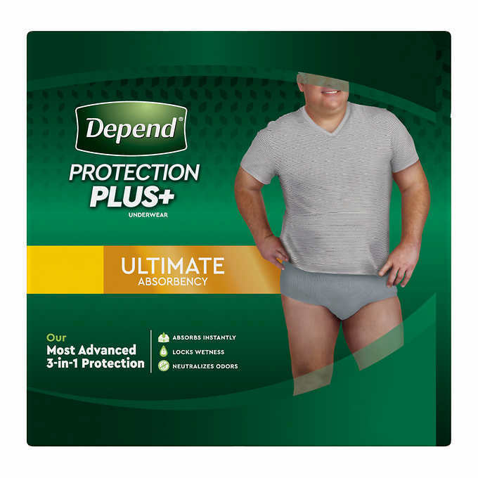 Depend FIT-FLEX Underwear for Men Size: XLarge - 80Ct - Free Shipping! Depend NA - фотография #4
