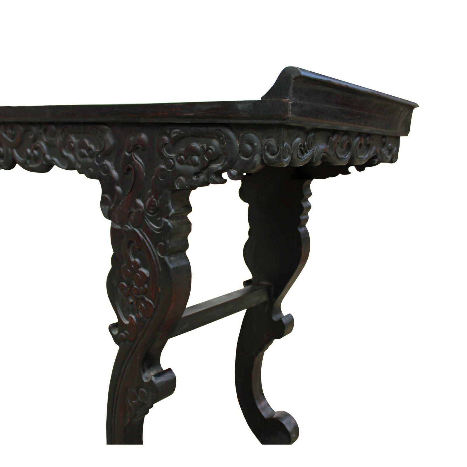 Chinese Brown Huali Rosewood Point Edge Relief Carving Altar Table cs4897 Handmade Does Not Apply - фотография #5