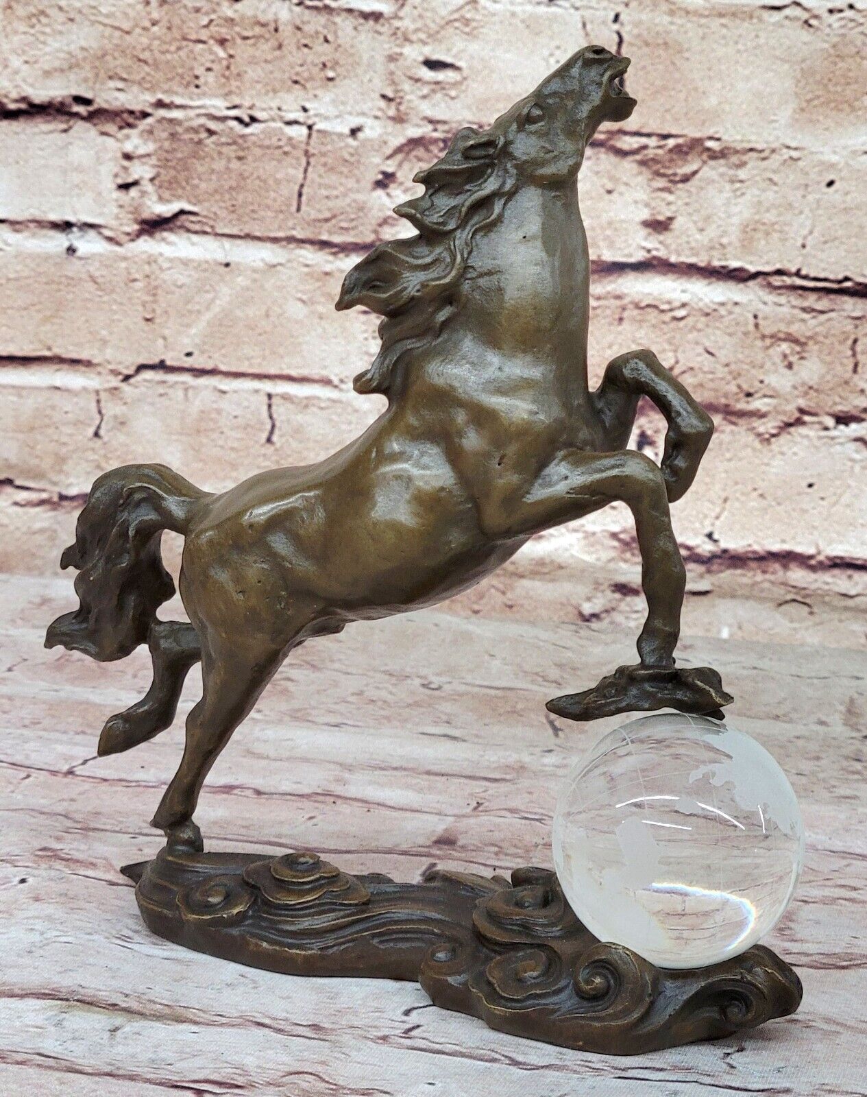 Lost Wax Method: Milo`s Signed Rearing Horse Sculpture Genuine Bronze Decor NR Без бренда - фотография #4