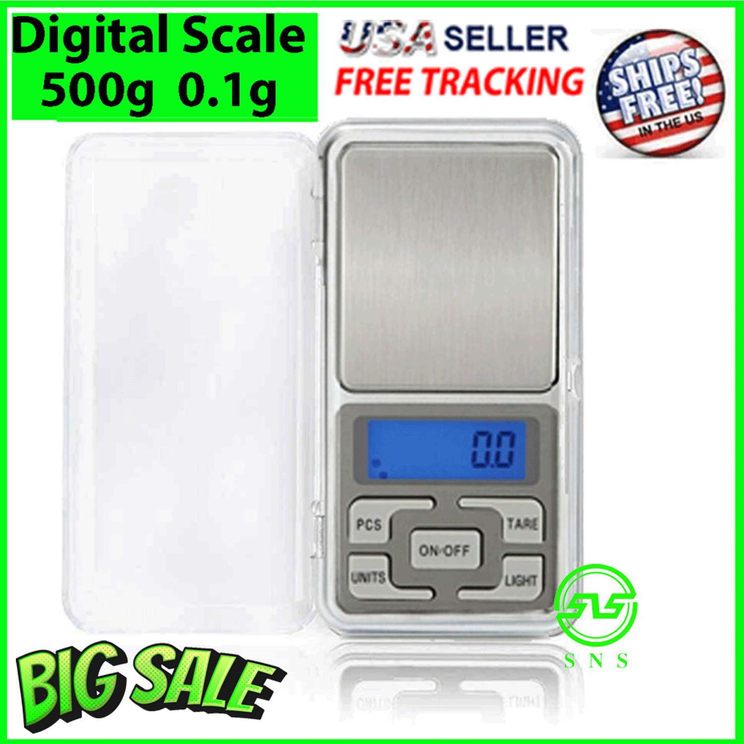 Digital 500g x 0.1g Scale Jewelry Portable Pocket Balance Gram OZ. LCD Herb Gold Unbranded