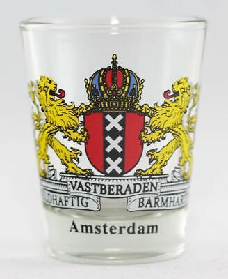AMSTERDAM NETHERLANDS COAT OF ARMS SHOT GLASS SHOTGLASS World By Shotglass