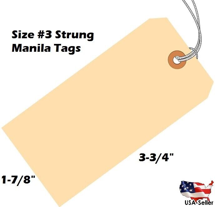 Manila Tags With String Hang Shipping Label Scrapbook Strung Sizes 1 2 3 4 5 6 Pack1 Does Not Apply - фотография #6