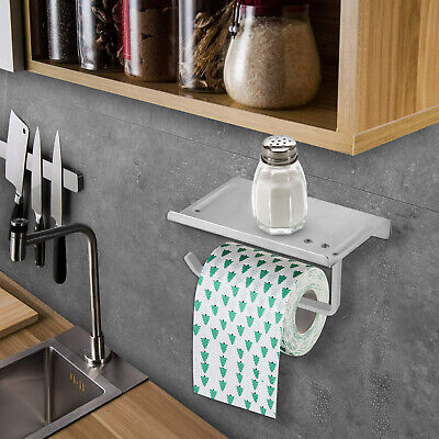 2pcs Toilet Paper Holder w/ Shelf Wall Mount Tissue Roll Rack for Bathroom Stand EEEKit Does Not Apply - фотография #5