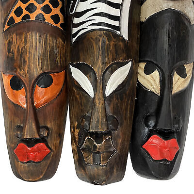 Zeckos Set Of 3 African Wildlife Wooden Wall Masks Zeckos DW20004 - фотография #6